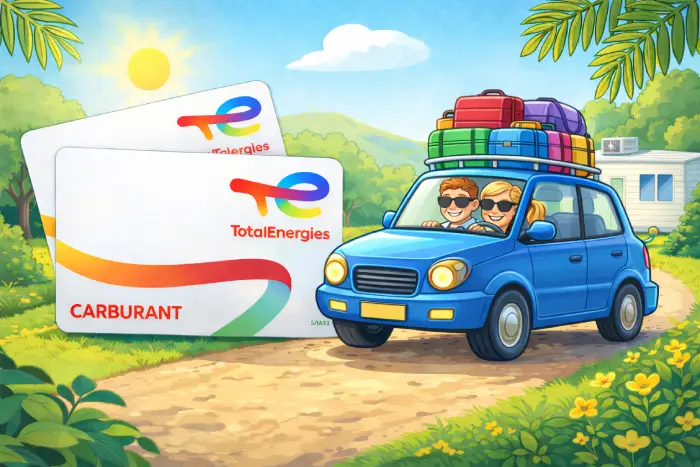 Le camping vous ofre une carte carburant Total pour toute réservation d'un mobil-home